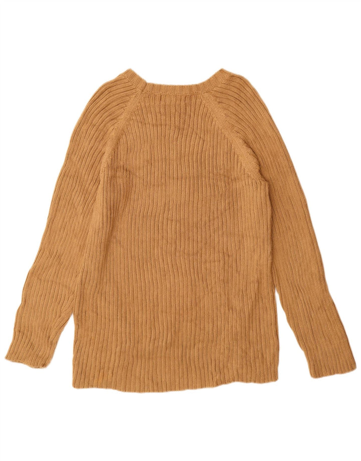 Женский удлиненный джемпер с вырезом «лодочка» MICHAEL KORS UK 18 XL, бежевый