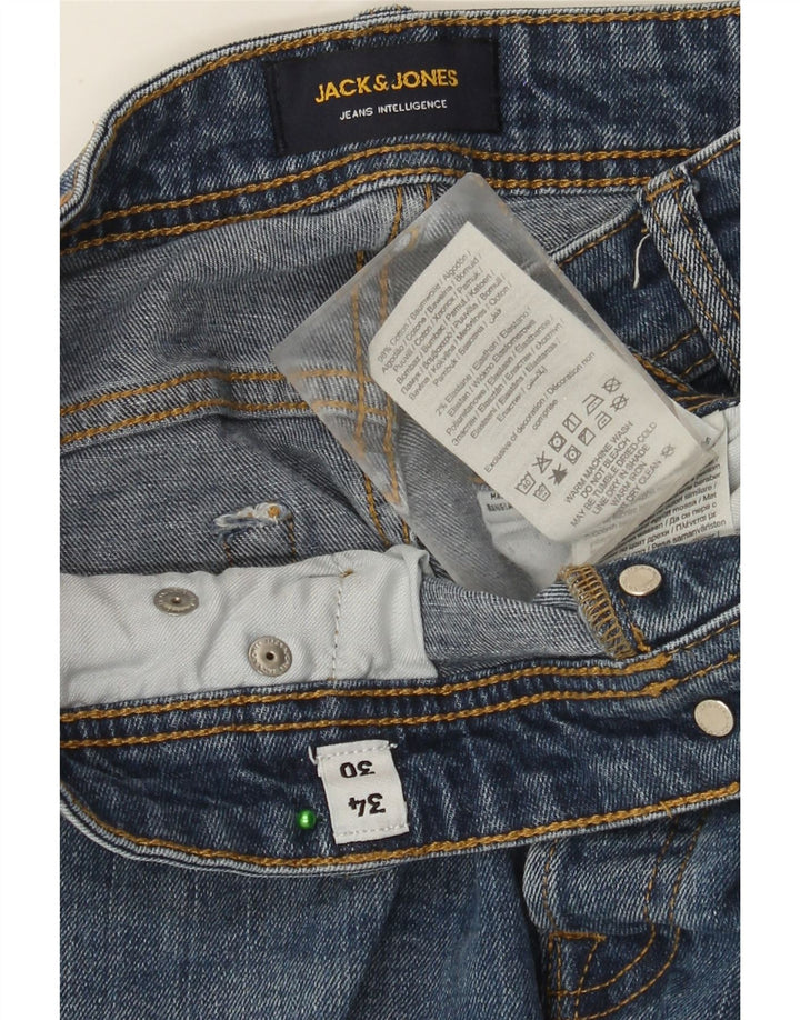Мужские узкие джинсы JACK & JONES W34 L30 синие, хлопок
