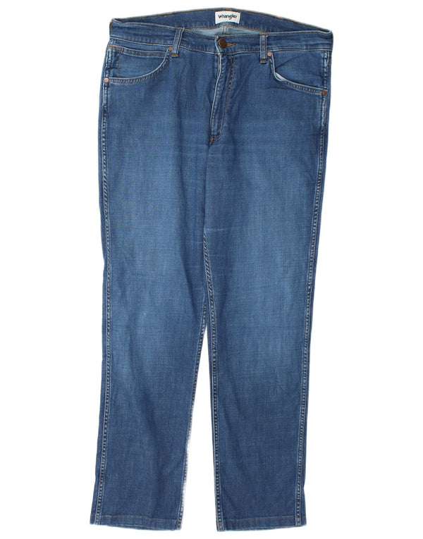 Мужские прямые джинсы Wrangler Greensboro W34 L30, синие, хлопок