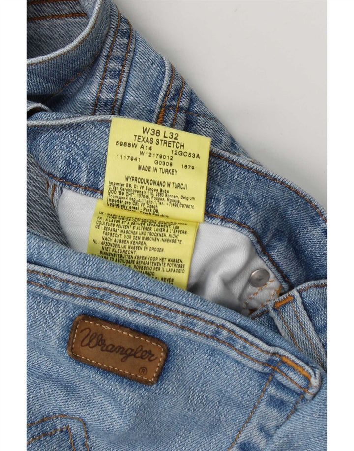 Мужские прямые джинсы Wrangler Texas Stretch W38 L32, синий хлопок