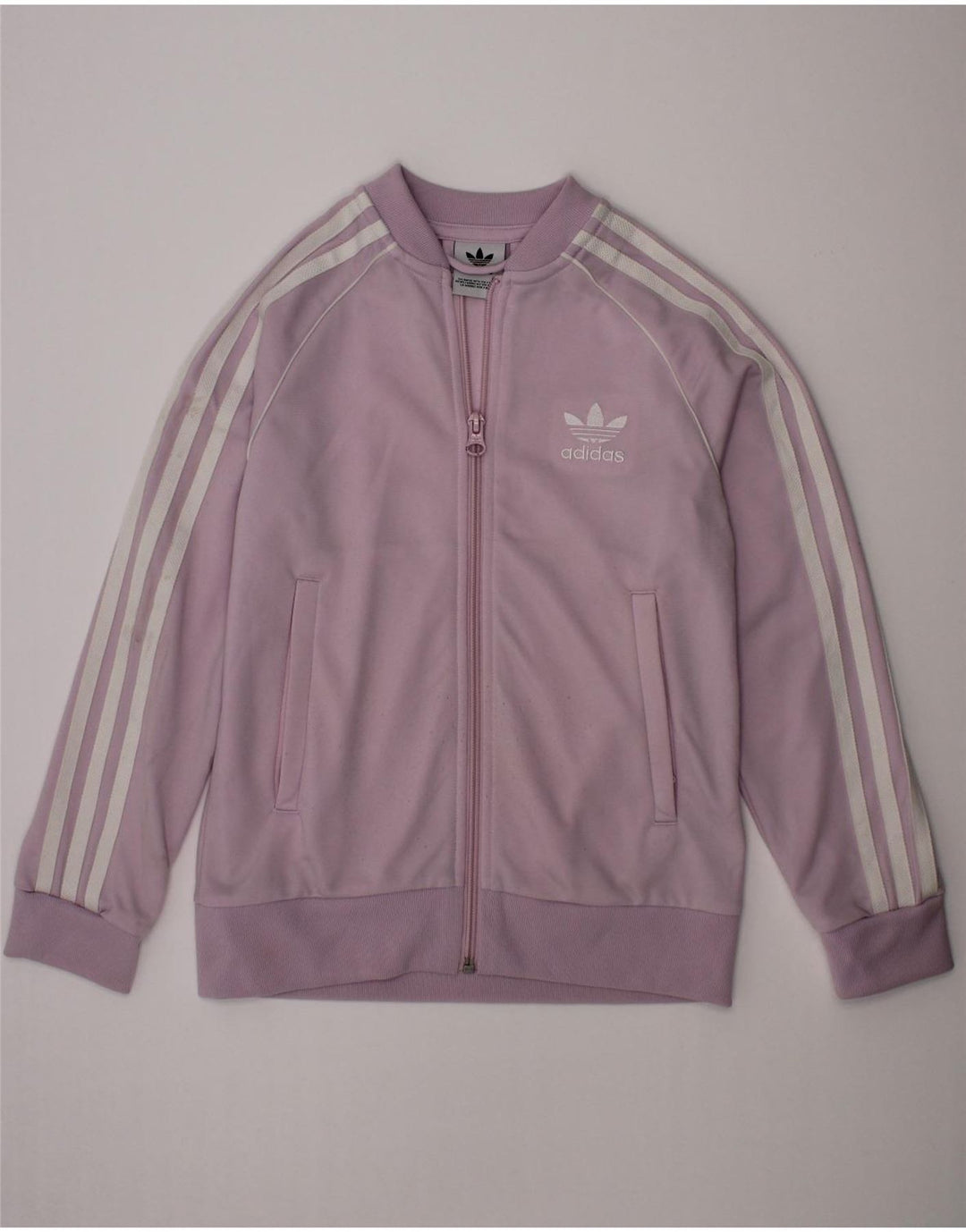 Спортивный костюм ADIDAS для девочек, верхняя куртка, 7-8 лет, фиолетовый полиэстер