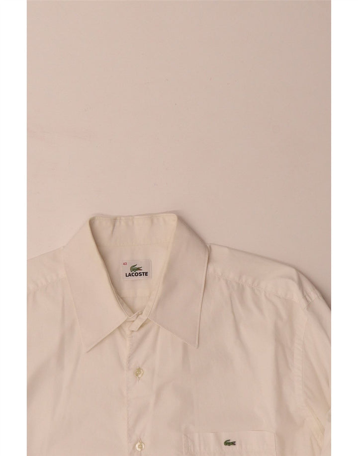 LACOSTE Mens Shirt Size 43 Large White
