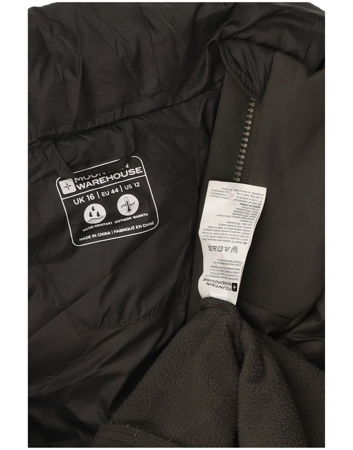 Женская ветровка с капюшоном Mountain Warehouse UK 16, большой цвет хаки
