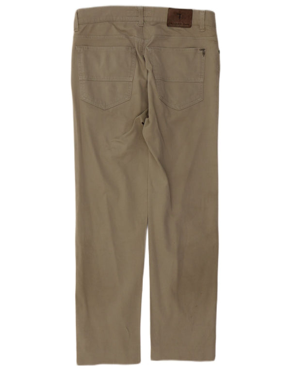 Мужские прямые повседневные брюки Trussardi W31 L29, серые, хлопковые