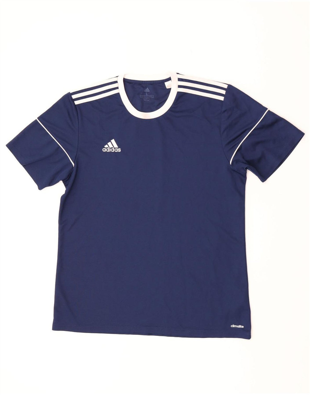 Мужская футболка Adidas Climalite, большой темно-синий полиэстер с цветными блоками