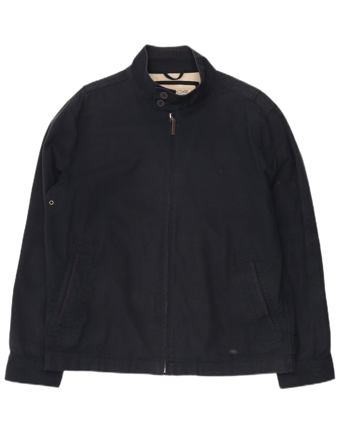 Мужская куртка-бомбер MUSTO UK 40, большая, темно-синяя, хлопок