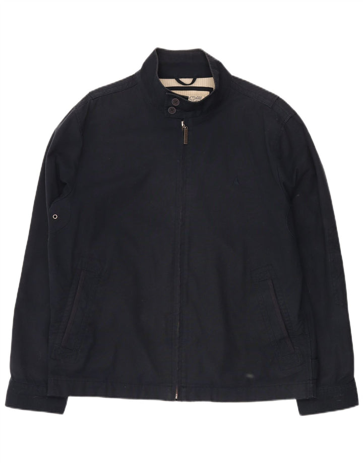 Мужская куртка-бомбер MUSTO UK 40, большая, темно-синяя, хлопок