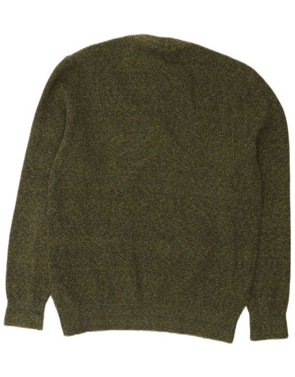 Esprit Mens Crew Neck Jumper Sweater Medium Khaki Cotton
