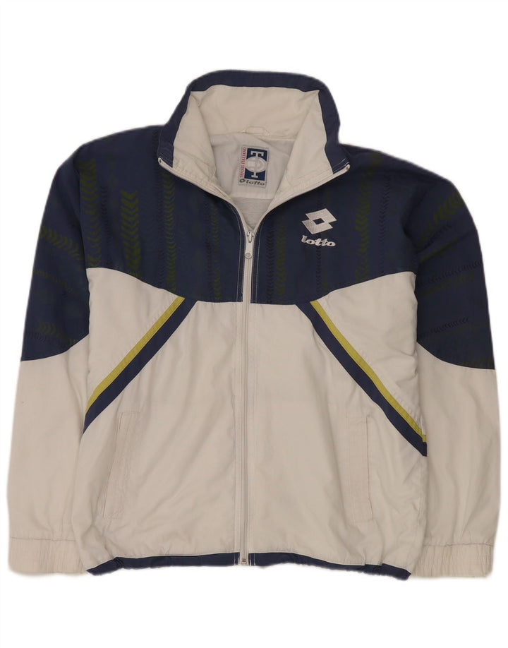 Мужской спортивный костюм Lotto, большая белая куртка с цветными блоками