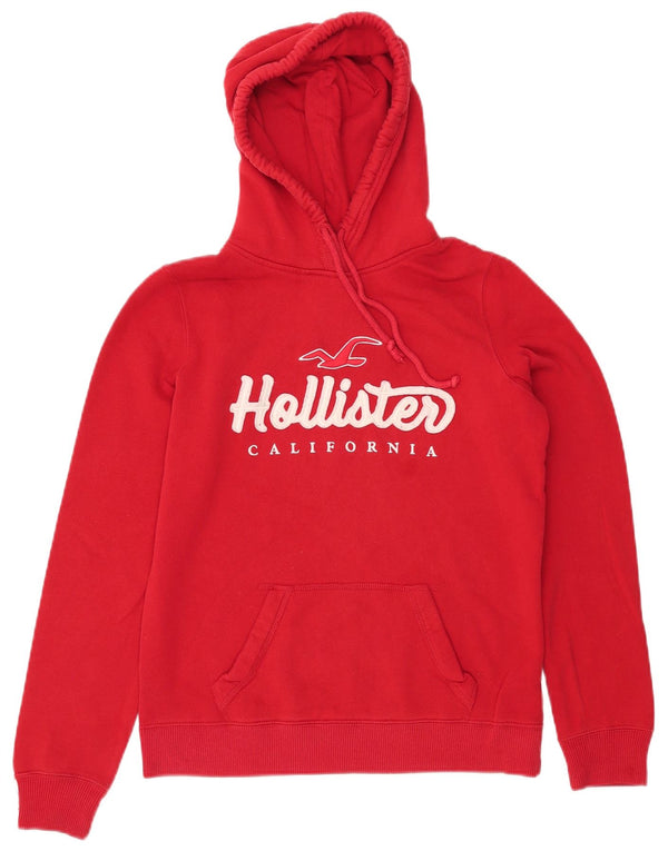 Женский джемпер с капюшоном HOLLISTER UK 10, маленький, красный, хлопок