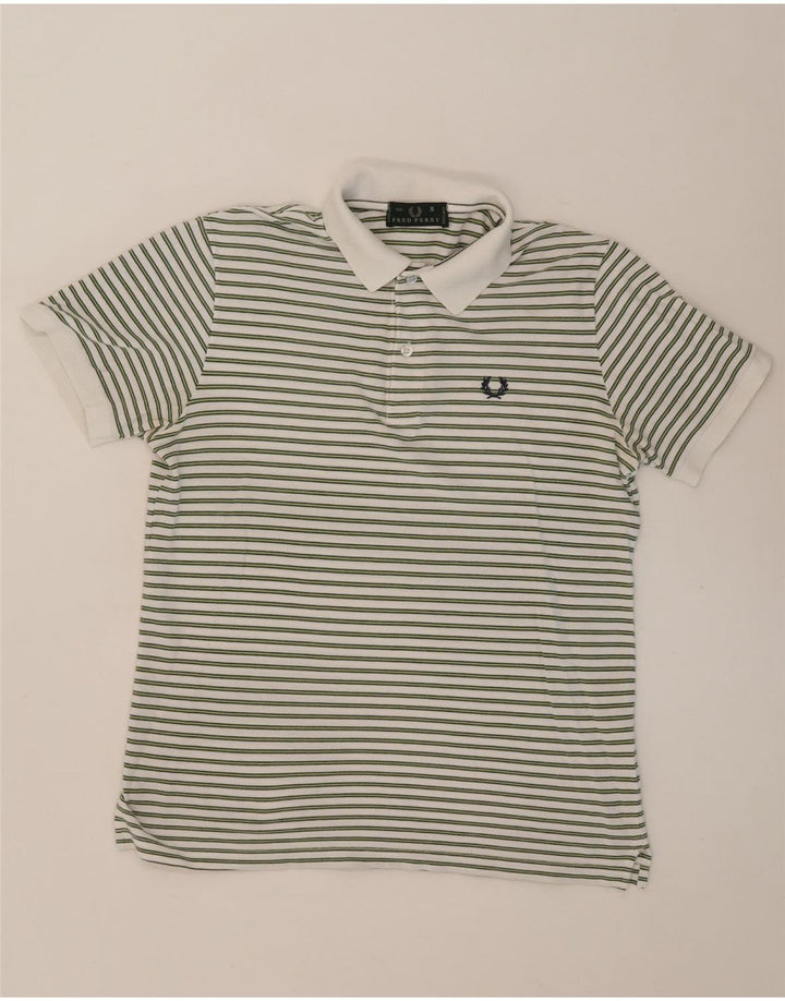 Мужская рубашка поло FRED PERRY, маленькая белая полосатая хлопковая рубашка