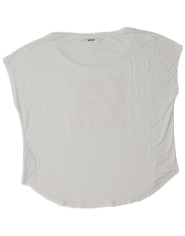 Guess Женская футболка с рисунком Top UK 12 Medium White Viscose