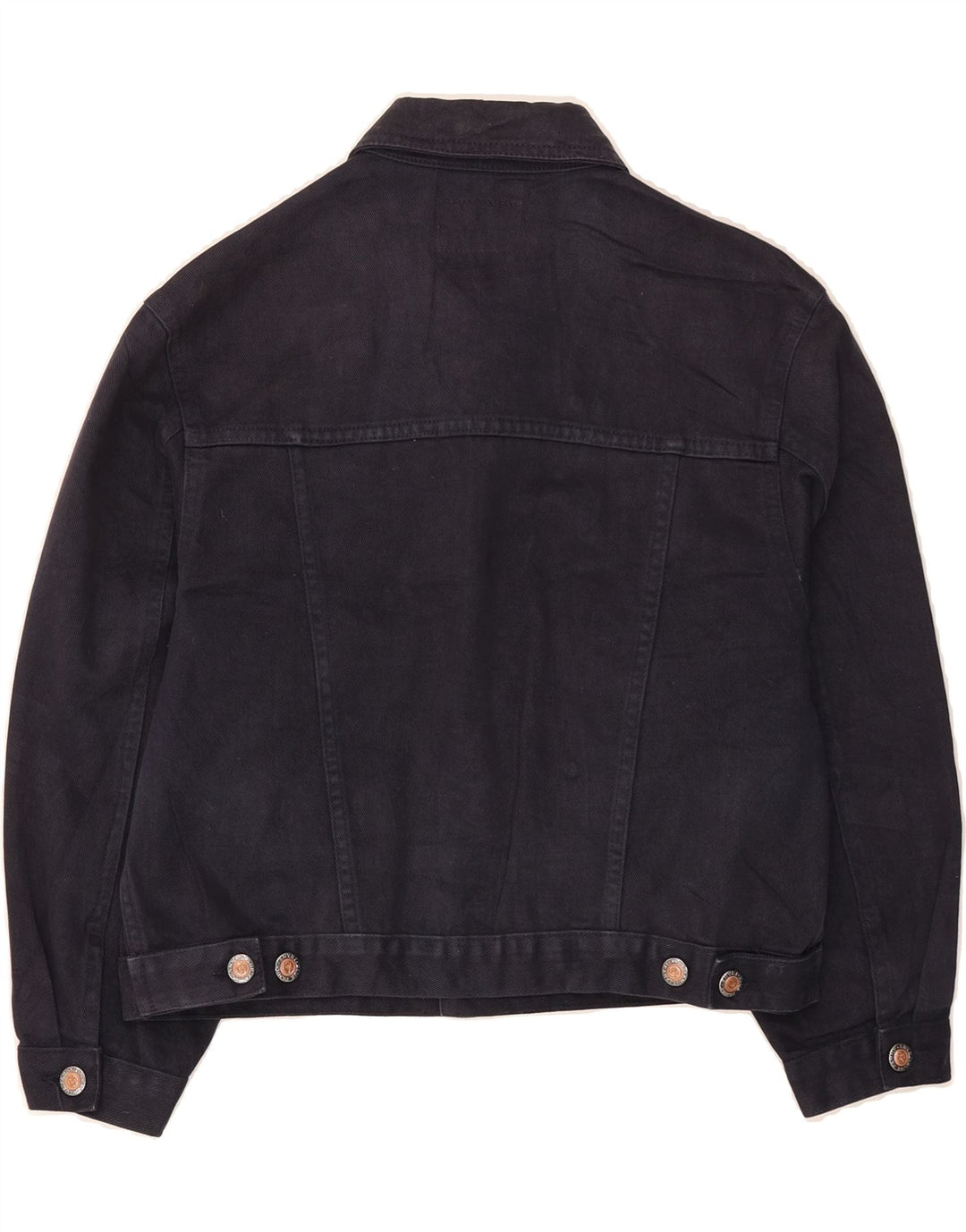 VINTAGE Boys Denim Jacket 10-11 Years Large Navy Blue Cotton Vintage Vintage and Second-Hand Vintage from Messina Hembry 