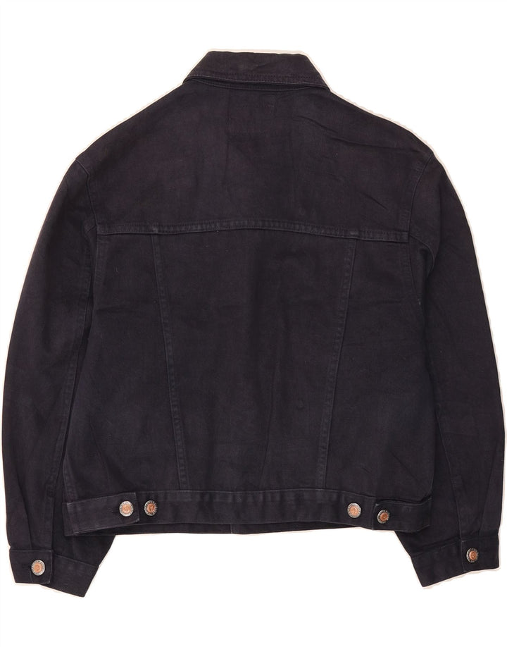 VINTAGE Boys Denim Jacket 10-11 Years Large Navy Blue Cotton Vintage Vintage and Second-Hand Vintage from Messina Hembry 