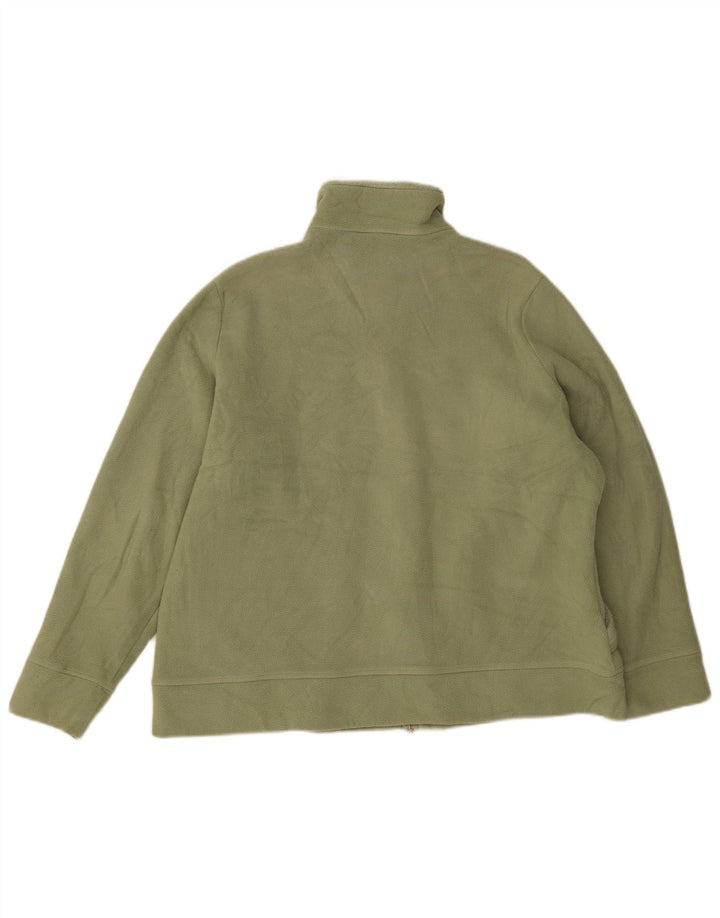 Женская флисовая куртка оверсайз Marks & Spencer UK 18 XL, зеленый полиэстер