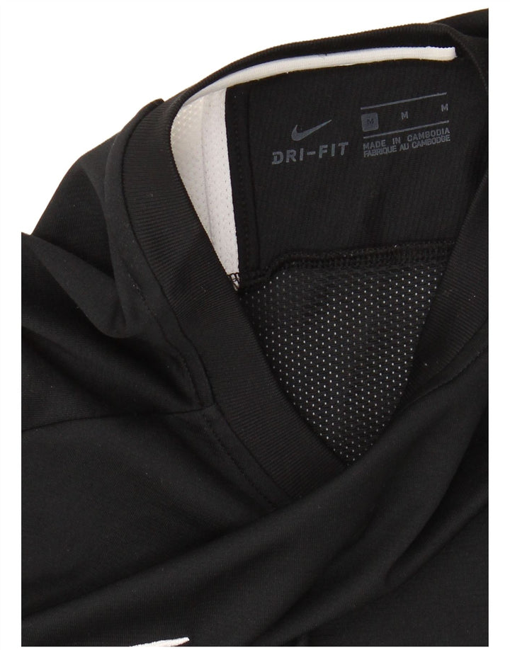 Мужская футболка NIKE Dri Fit, средний черный цветной блок