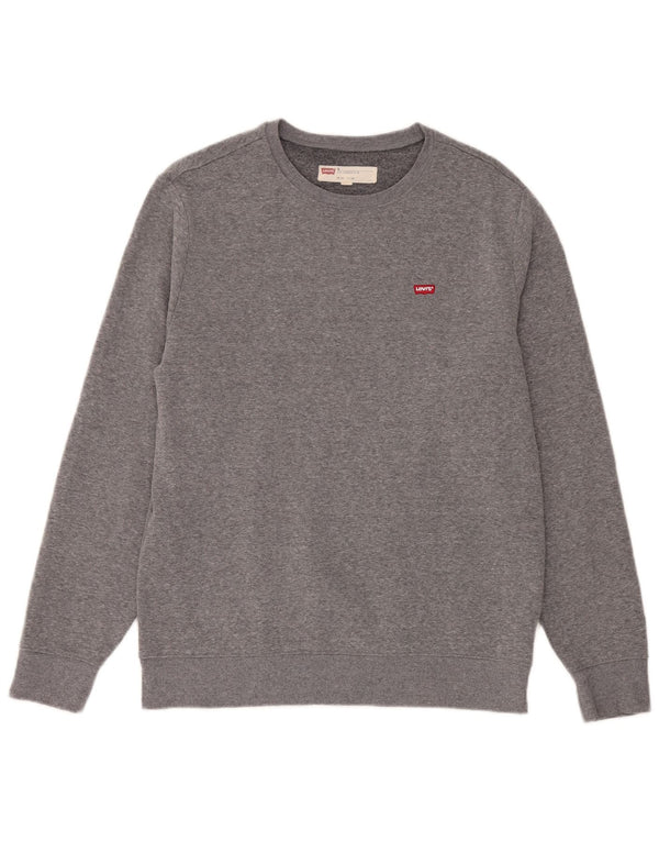 Мужской свитшот Levi's, хлопковый джемпер среднего серого цвета