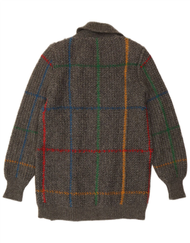 Женский кардиган Iceberg IT 42, шерсть в клетку среднего серого цвета