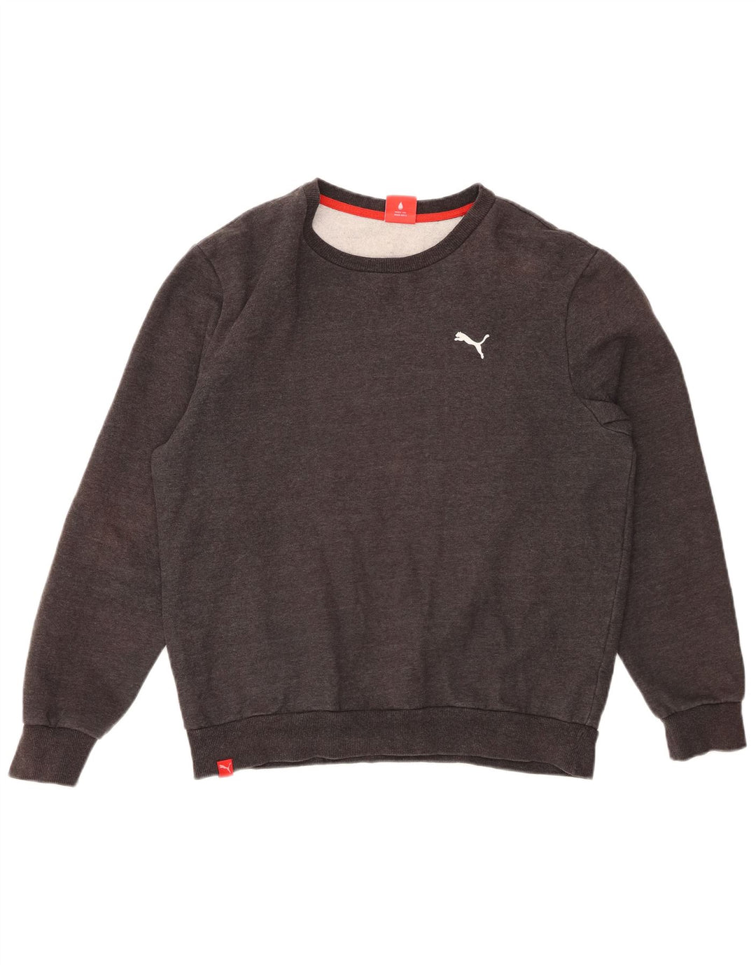 Мужской свитшот PUMA, хлопковый джемпер среднего серого цвета