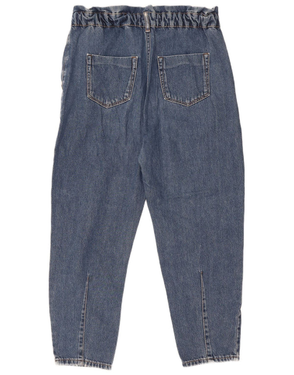 Женские укороченные зауженные джинсы с высокой талией Zara eu 34 2XS W24 L25, синий хлопок