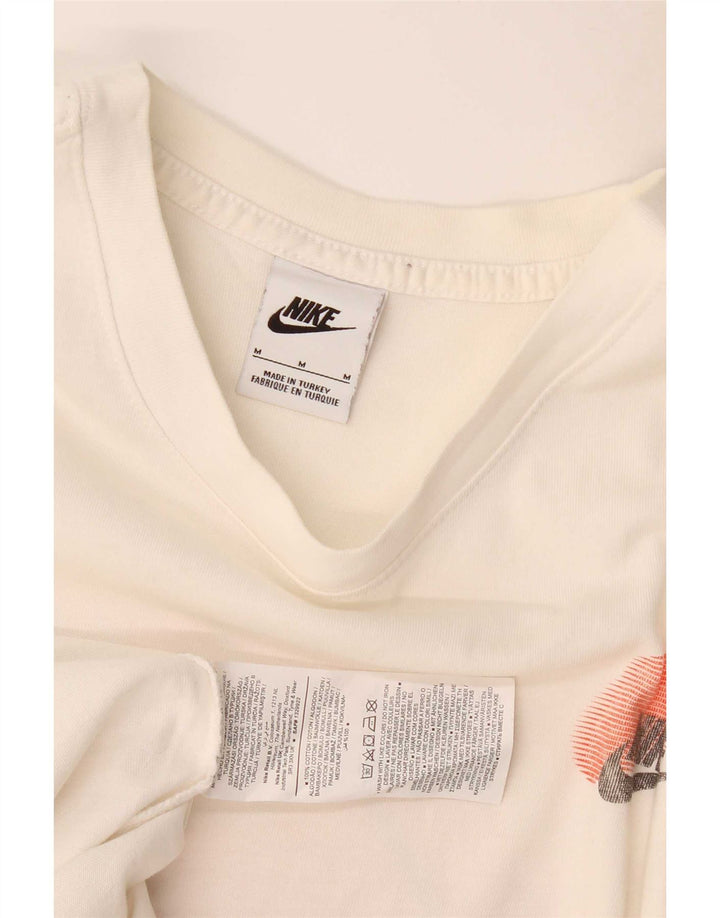 Мужская футболка с рисунком Nike, средний белый хлопок, белый цвет