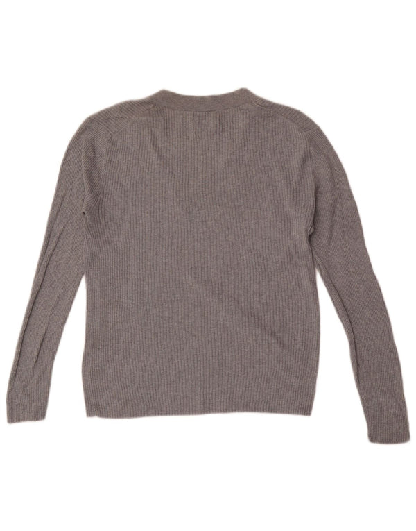 Женский топ Massimo Dutti с длинным рукавом UK 14, большой серый шелк