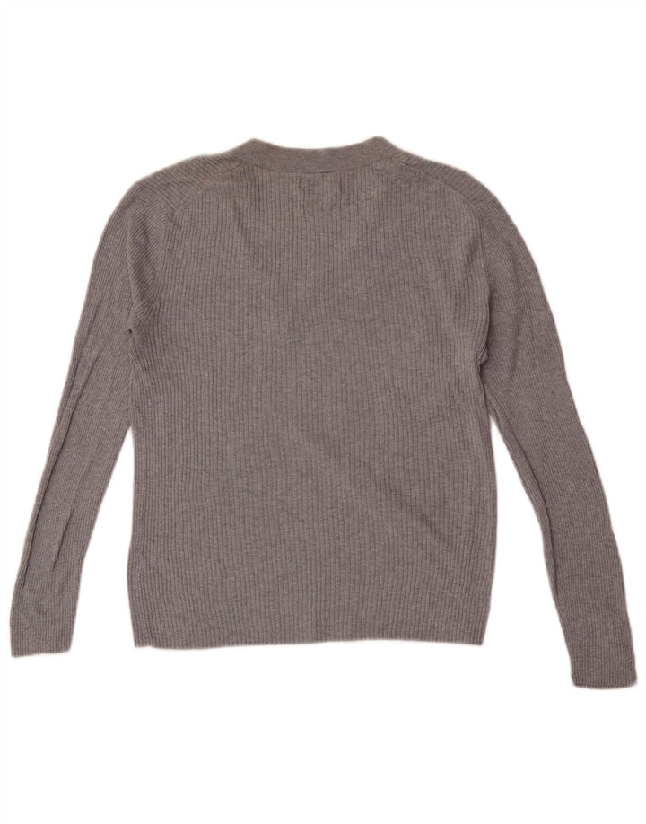 Женский топ Massimo Dutti с длинным рукавом UK 14, большой серый шелк