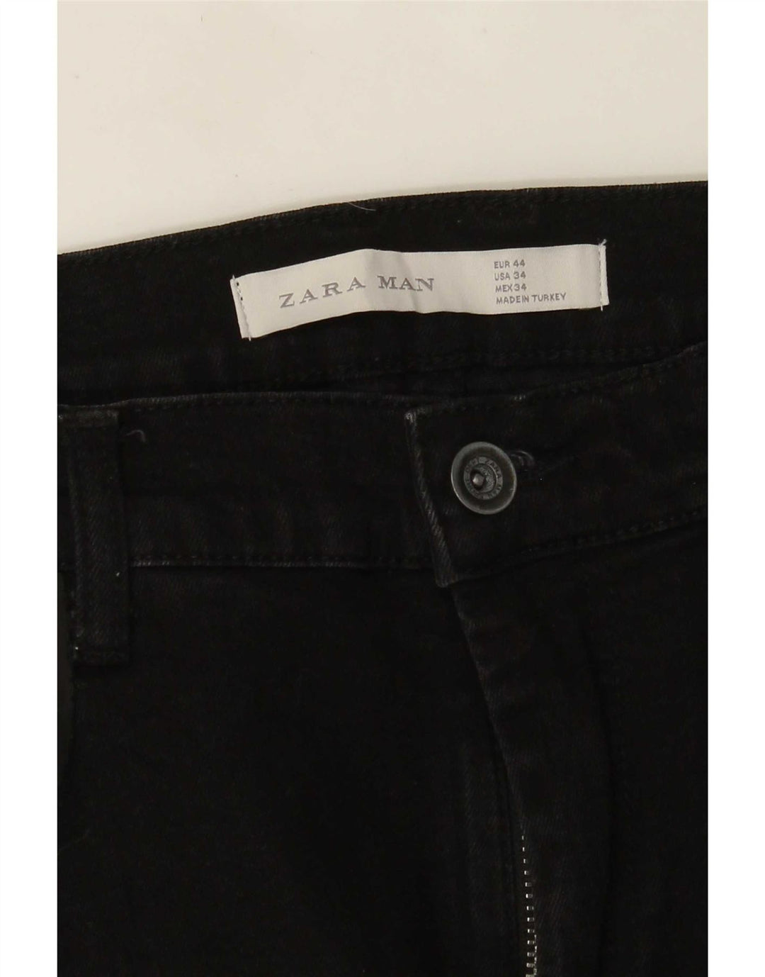 Мужские потертые узкие джинсы Zara EU 44, большие W34 L29, черные