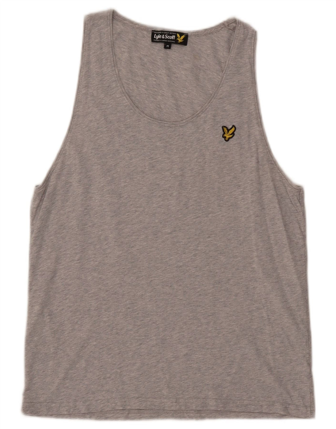 Мужской жилет LYLE & SCOTT из хлопка среднего серого цвета с крапинками