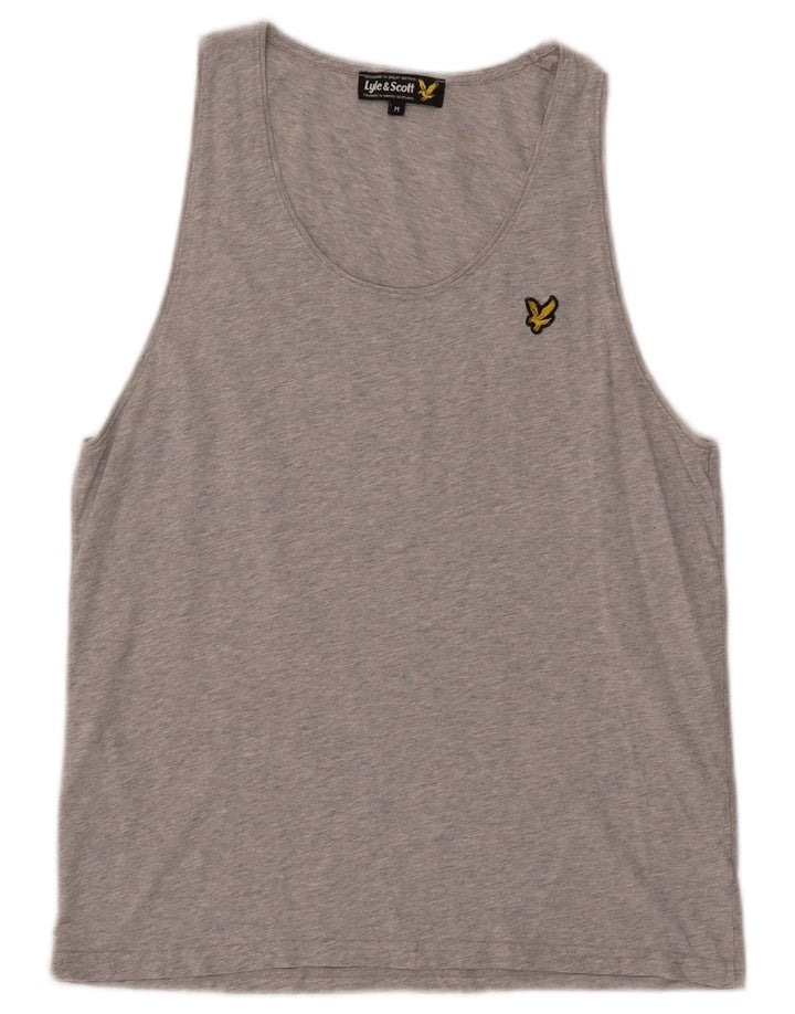 Мужской жилет LYLE & SCOTT из хлопка среднего серого цвета с крапинками