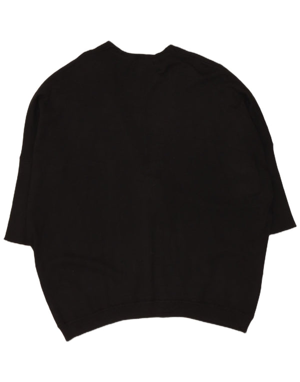 Женский свободный кардиган с рукавом 3/4 Zara UK 14, средний черный