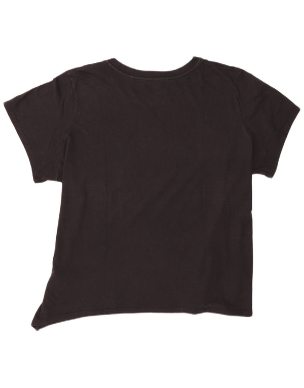 Женская футболка с рисунком Levi's Top UK 22 3XL, черный хлопок