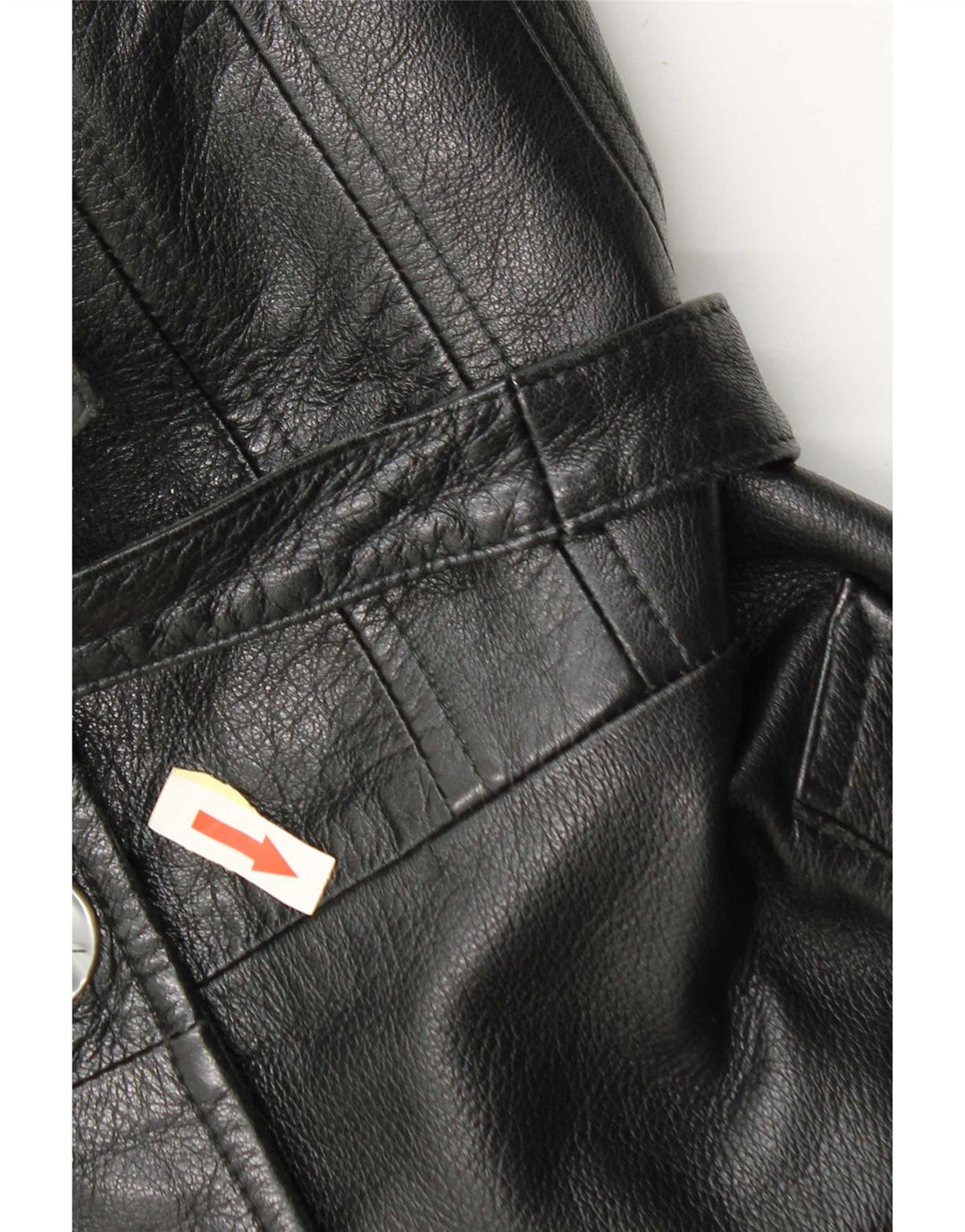 Винтажная женская кожаная куртка IT 44 Medium Black Leather