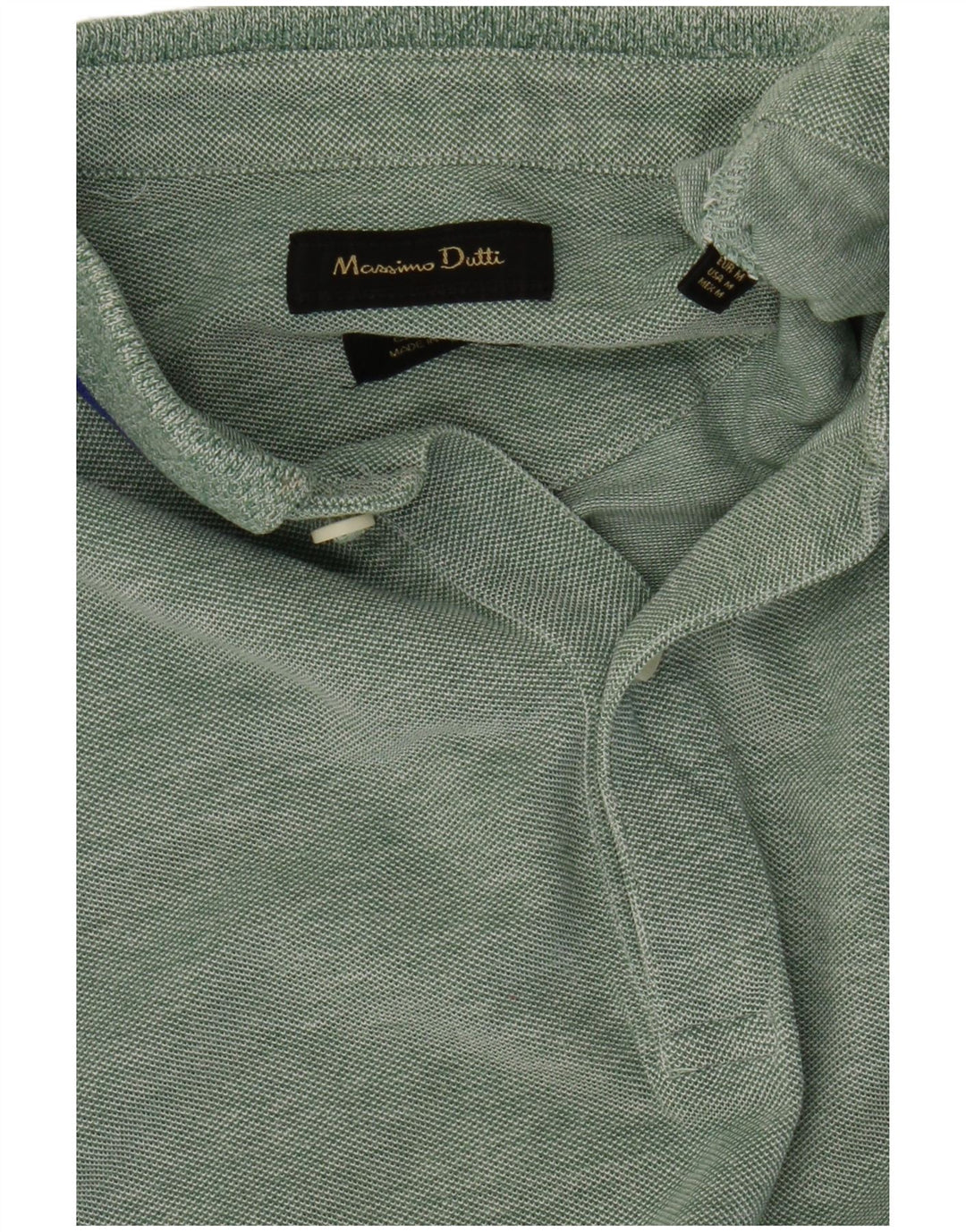 Мужская рубашка-поло MASSIMO DUTTI, средний зеленый в крапинку