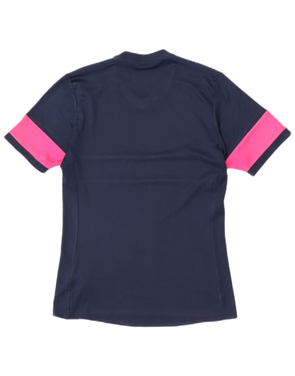 Женская футболка Adidas Climalite Top UK 12 Medium Navy Blue Colorblock