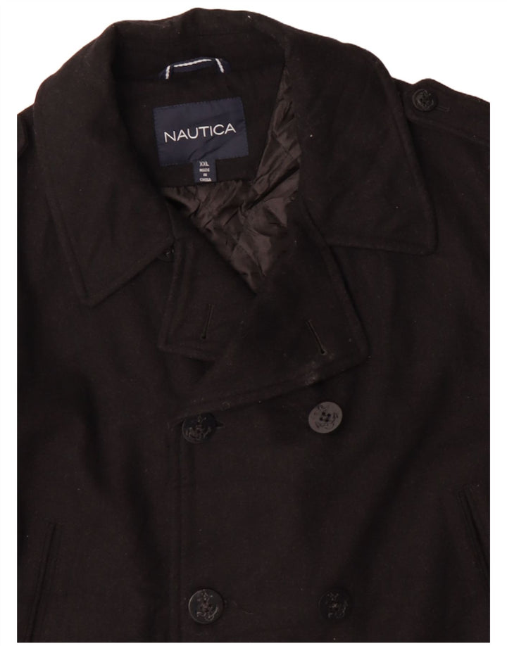 Мужское бушлат NAUTICA UK 44 2XL, черный, шерсть