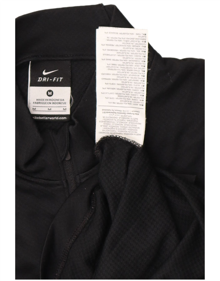 Мужской спортивный костюм Nike с воротником на молнии, средний черный спортивный костюм из полиэстера