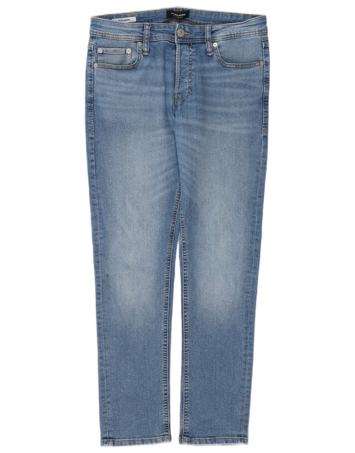 JACK & JONES Mens GLENN Slim Jeans W30 L29 Blue Cotton