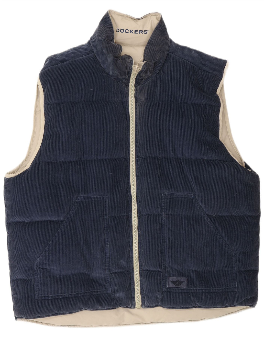 Мужской двусторонний жилет с подкладкой Dockers UK 44 2XL, бежевый, полиэстер