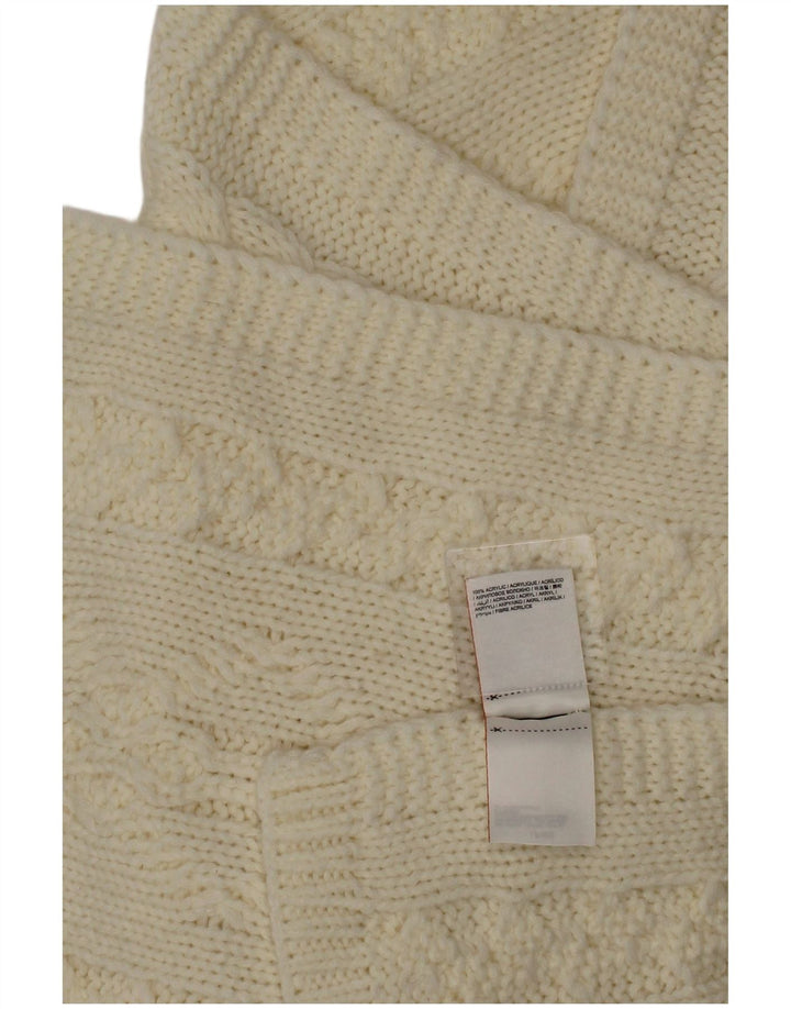 Женский вязаный прямоугольный шарф Superdry, один размер, белый акрил