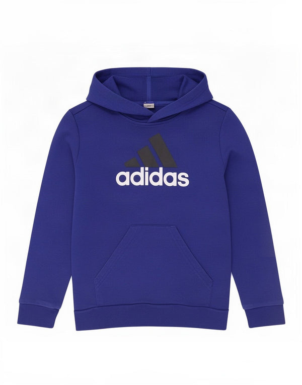 Джемпер с капюшоном Adidas для мальчиков 9-10 лет, синий хлопок