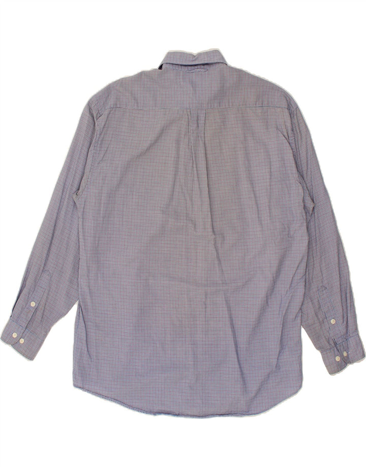 TOMMY HILFIGER Mens Shirt Medium Blue Houndstooth Cotton Vintage Tommy Hilfiger and Second-Hand Tommy Hilfiger from Messina Hembry 