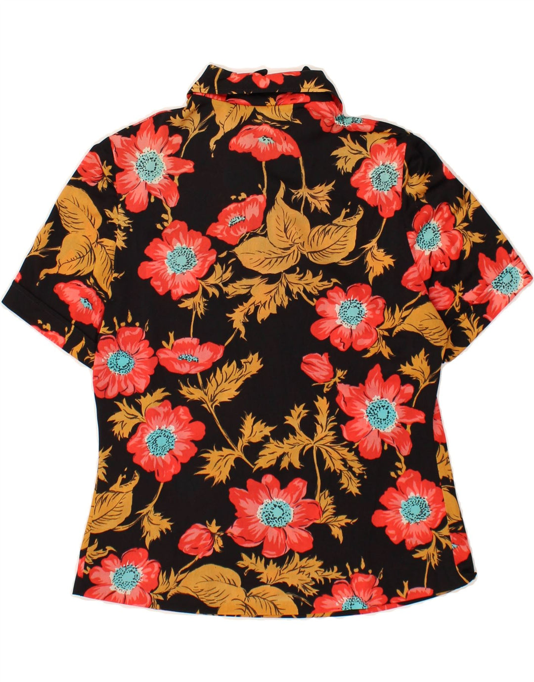 VINTAGE Womens Pullover Shirt UK 14 Medium Multicoloured Floral Vintage Vintage and Second-Hand Vintage from Messina Hembry 