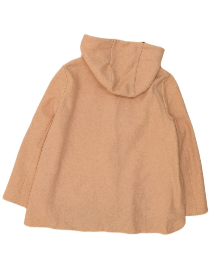 Женское пальто с капюшоном Zara UK 18 XL, бежевое, шерстяное