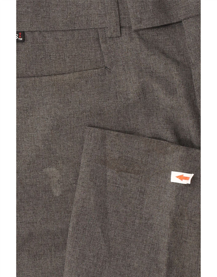 Guess Мужские прямые костюмные брюки W32 L30 серые из полиэстера