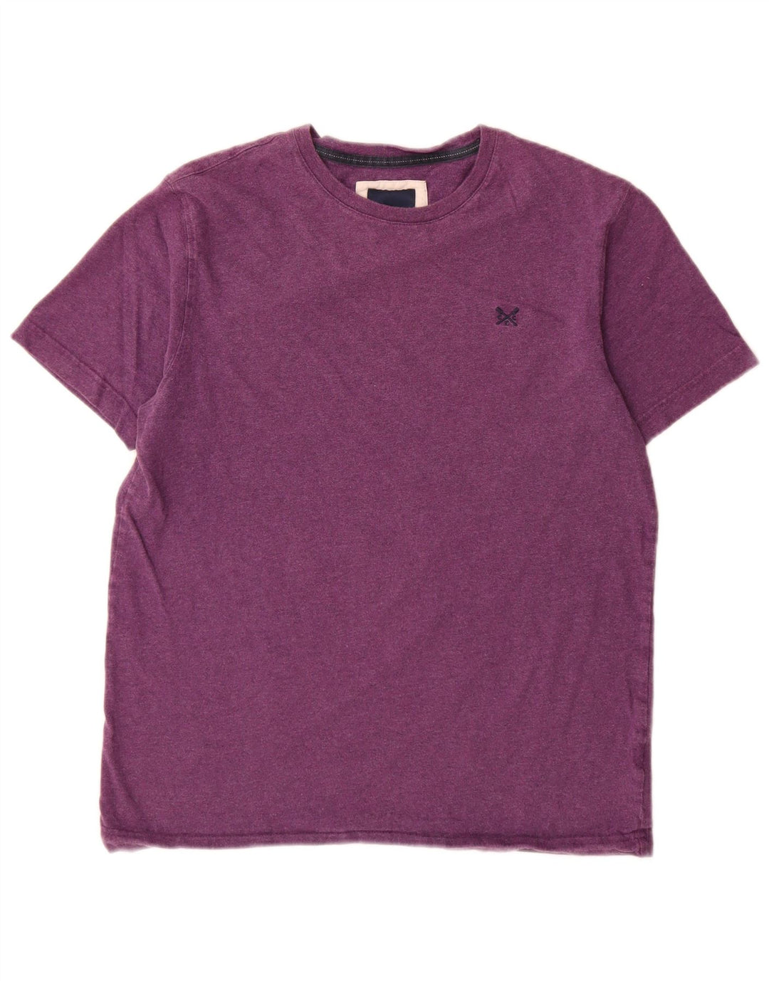 Crew Clothing Мужская футболка из хлопка среднего фиолетового цвета