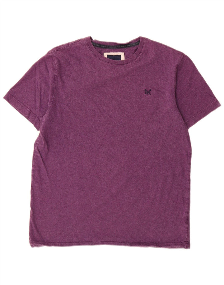 Crew Clothing Мужская футболка из хлопка среднего фиолетового цвета