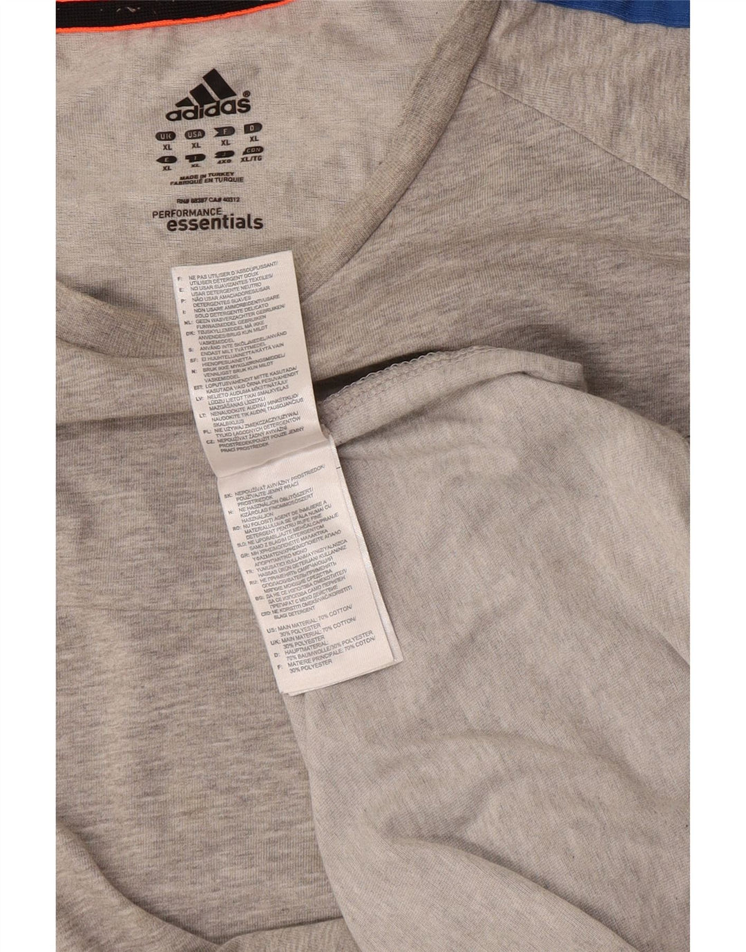 Adidas Мужская футболка Climalite Top XL Серый хлопок в крапинку