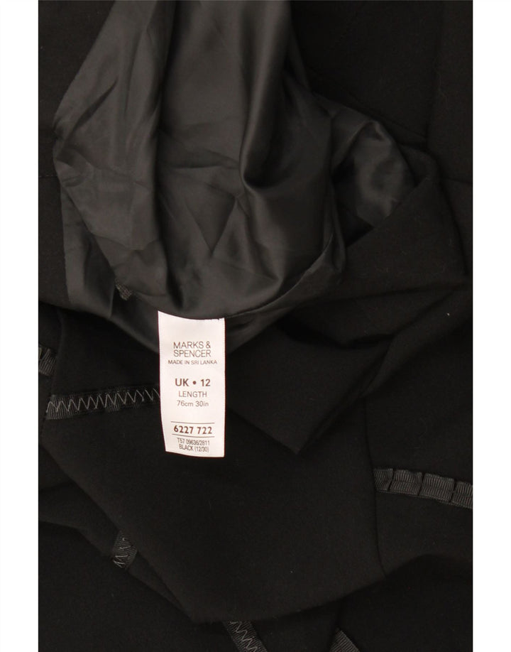 Женская юбка-трапеция Marks & Spencer UK 12 Medium W34 Черная с геометрическим рисунком