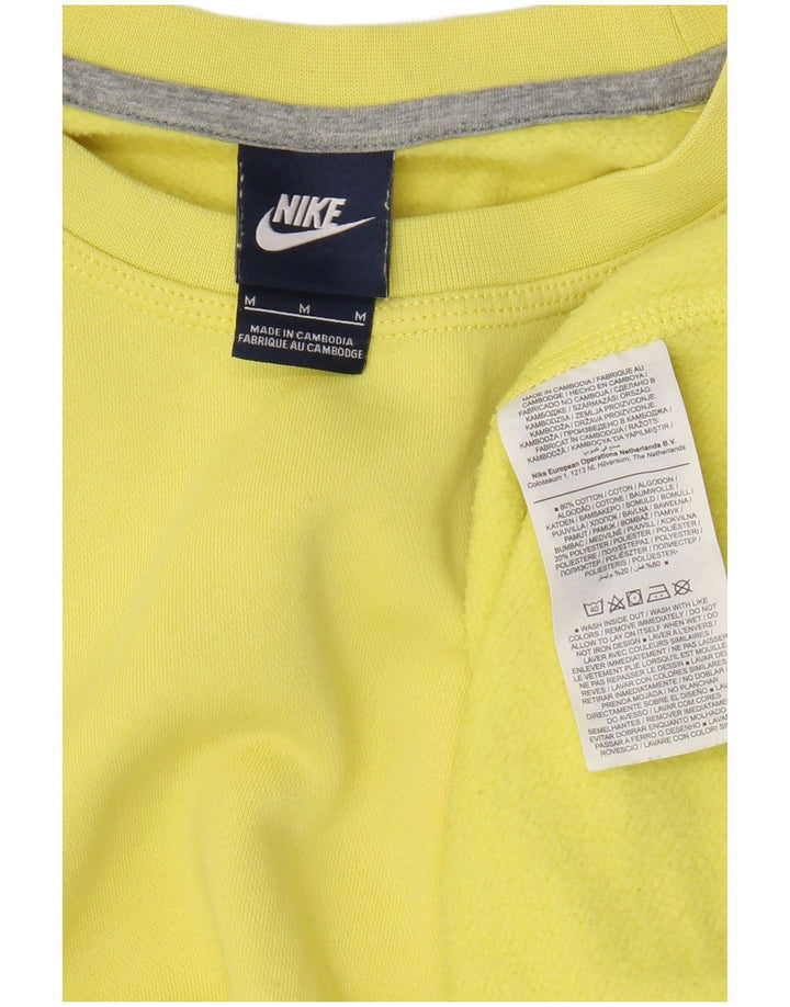 Мужской свитер Nike, хлопковый джемпер среднего желтого цвета
